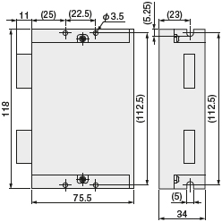 Stepping motor dimensional drawing