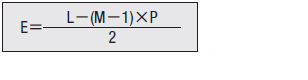 Economy series Linear Guide Length Specified Type E Dimension Calculation Formula