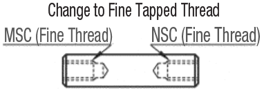 Shaft - Both Ends Tapped with Cross-Drilled Hole / Wrench Flats, Related Image 5_Alteration Details