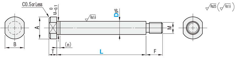 [Clean & Pack]Pivot Pin - Shouldered, Lock Nut: Related Image