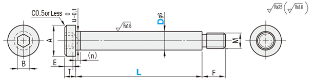 Pivot Pin - Hex Socket, Shouldered, Lock Nut: Related Image