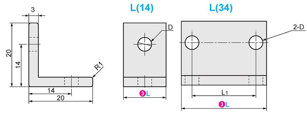 European standard extruded bracket