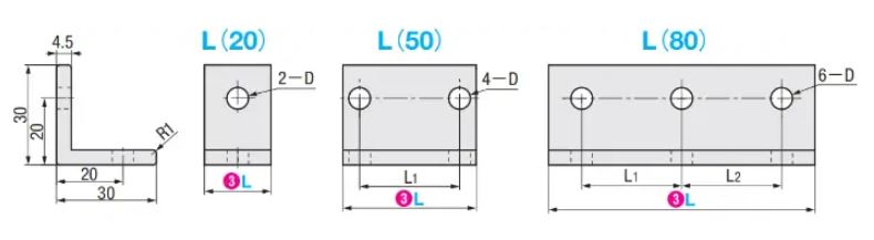 Angled Brackets for 30 Aluminum Frames