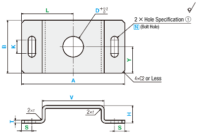 [Clean & Pack]Sheet Metal Mounting Plates / Brackets - Convex Bent Type, BLUFS: Related Image