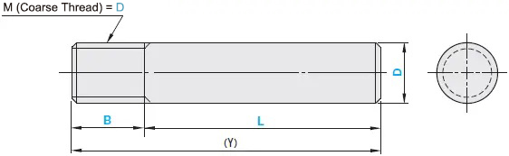 misumi Guide Shafts One End Threaded Equal Dia. Introduction