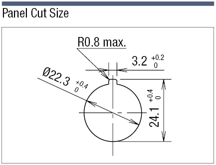 Non-illuminated Pushbutton Switch Mounting Hole Ø 22:Related Image