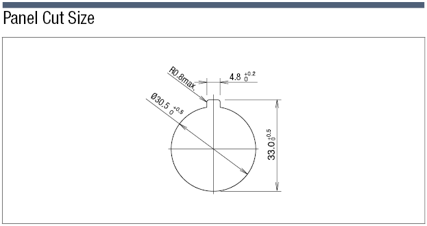 Non-illuminated Pushbutton Switch Mounting Hole Ø 30:Related Image