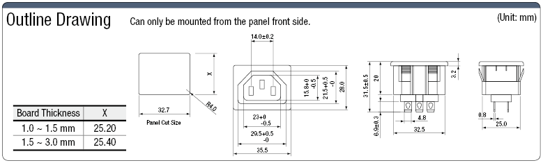 IEC Standard - Outlet (Snap-In) / C13:Related Image