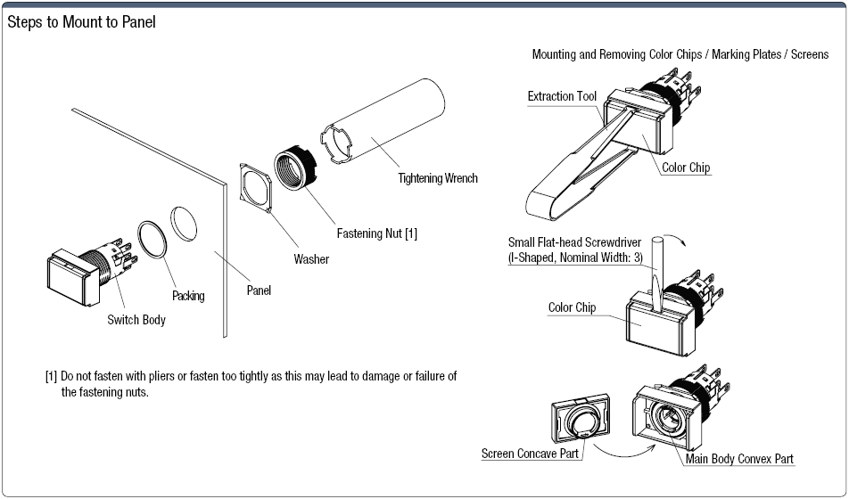 Illuminated Pushbutton Switch Mounting Hole Ø 16:Related Image