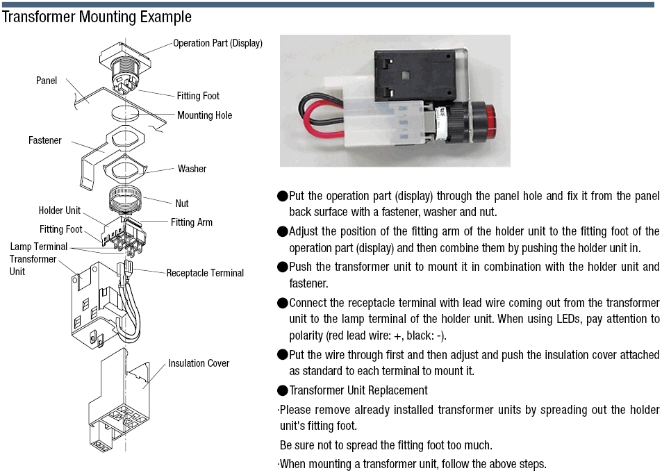 Indicator Light Mounting Hole Ø 16, Ø 22, Ø 30:Related Image