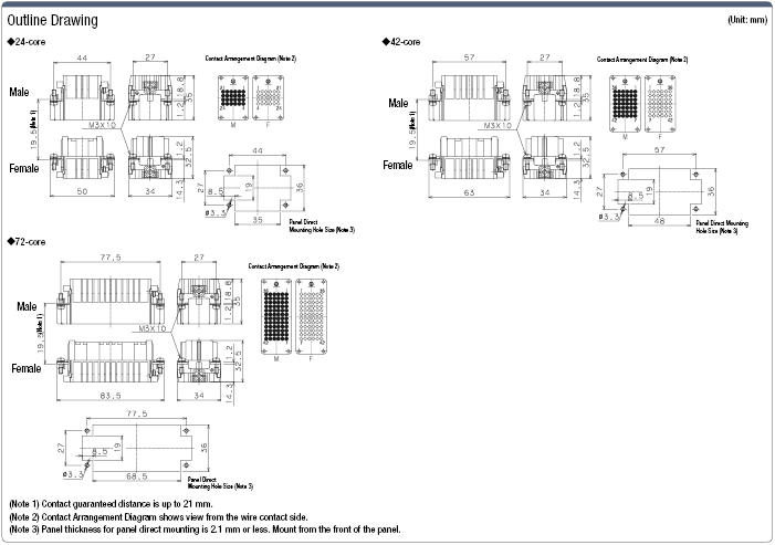 Misumi, Waterproof, DD-Model Connector (Crimp Wire Connection):Related Image