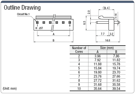 VH Connector Pin Header (Vertical Mounting):Related Image