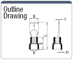 Male Plug Connection Terminal 187 Series (Value Product) Male (Exposed Fitting):Related Image