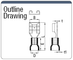 Female Plug Connection Terminal 187 Series (Value Product) (Exposed Fitting):Related Image