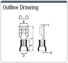 Female Plug Connection Terminal 250 Series (Value Product) (Exposed Fitting):Related Image