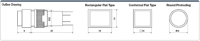 Illuminated Push-button Switch Mounting Hole φ12 (Value Product):Related Image