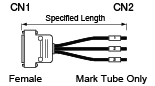 Mitsubishi Q Series-compatible cable (with Misumi Original Connector):Related Image