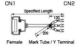 Mitsubishi Q Series-compatible cable (with Misumi Original Connector):Related Image