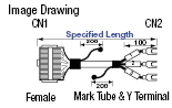 Mitsubishi FX Series-compatible PLC Cable (with Hirose Electric Connectors):Related Image