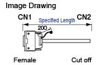 Omron CJ Series-compatible PLC Cable (with Misumi Original Connectors):Related Image