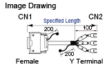 Omron CJ Series-compatible PLC Cable (with Misumi Original Connectors):Related Image