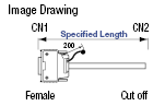 Omron CJ Series-compatible Cable (with Fujitsu/Hirose Power Connectors):Related Image