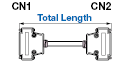 Serial RS232C 25 Core ⇔ 25 Core Straight Connection Cable (with Misumi Original Connectors):Related Image