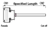 D-Sub Connector Round Cable (with DDK Connectors):Related Image