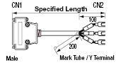 D-Sub Connector Round Cable (with DDK Connectors):Related Image