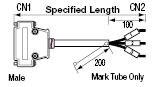 D-Sub Connector Round Cable (with DDK Connectors):Related Image