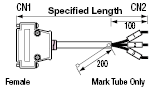 D-Sub Connector Round Cable (with DDK Connectors):Related Image