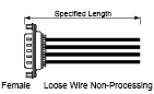 Serial Discrete Wire Cable with D-Sub Hooded Connector (with Misumi Original Connector):Related Image