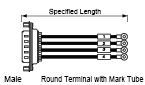 Serial Discrete Wire Cable with D-Sub Hooded Connector (with Misumi Original Connector):Related Image