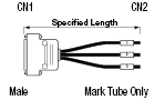 Serial Discrete Wire Cable with D-Sub Hooded Connector (with DDK Connectors):Related Image