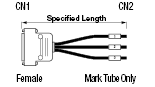 Serial Discrete Wire Cable with D-Sub Hooded Connector (with DDK Connectors):Related Image