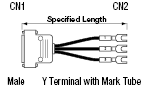 Serial Discrete Wire Cable with D-Sub Hooded Connector (with DDK Connectors):Related Image