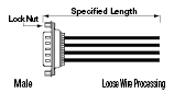 Serial Discrete Wire Cable without D-Sub Hooded Connector (with DDK Connectors):Related Image