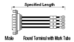 Serial Discrete Wire Cable without D-Sub Hooded Connector (with DDK Connectors):Related Image