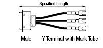 Centronics Discrete Wire Cable with Hooded Connector (with DDK Connector):Related Image