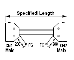 MR Connector Round Cable (with Honda Tsushin Kogyo Connectors):Related Image