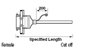 IEEE1284 (MDR) Panel Mounting Round Cable (with 3M Connectors):Related Image