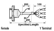 IEEE1284 (MDR) Panel Mounting Round Cable (with 3M Connectors):Related Image