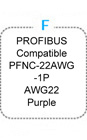 PROFIBUS-Compatible D-Sub Cable with Connector Angle Hood Type (WAGO Connector Used): Related Image