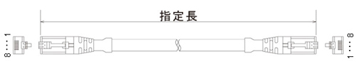 CAT6A STP (Single Wire, Stranded Wire, Shielded) Custom Length, LAN Cable, Drawing