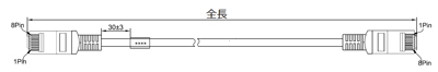 CAT5e UTP (Stranded Wire) Soft LAN Cable, Outer diameter diagram