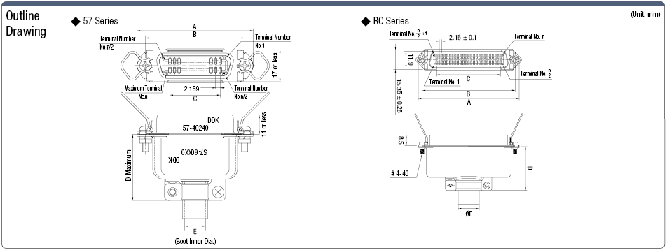 Centronics Solder Spring-lock Connector (Female):Related Image