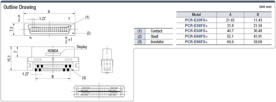 PCR Half Pitch Solder Female Connector:Related Image