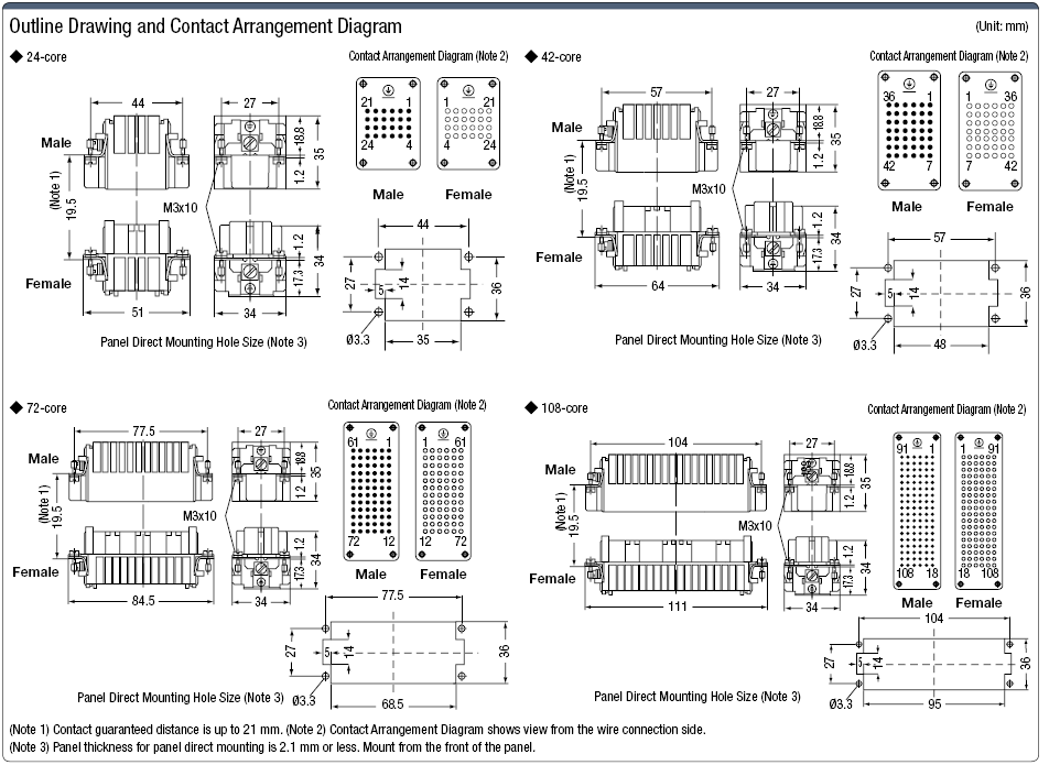 Han Waterproof DD-Model Connector (Crimped Connection):Related Image