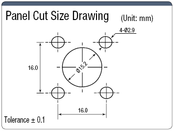 PRC03 Flange Panel Mount Receptacle (One-touch Lock):Related Image