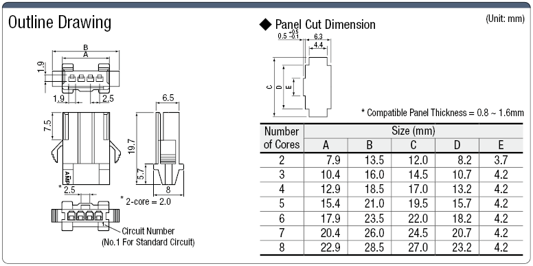 EI Connector for Panel Mount Plug Housing:Related Image